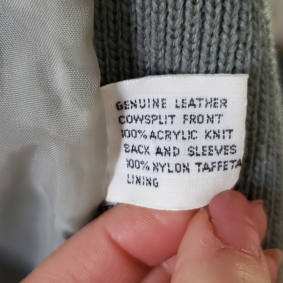 Vintage Leather sweater jacket - Picture 8 of 16